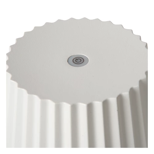 Lucide JUSTINE - Oplaadbare Tafellamp Binnen/Buiten - Accu/Batterij - LED Dimb. - 1x2W 2700K - IP54 - Met draadloos oplaadstation - Wit - detail 5